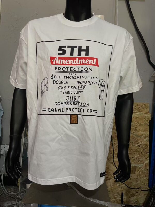 5TH Amendment White T-Shirt