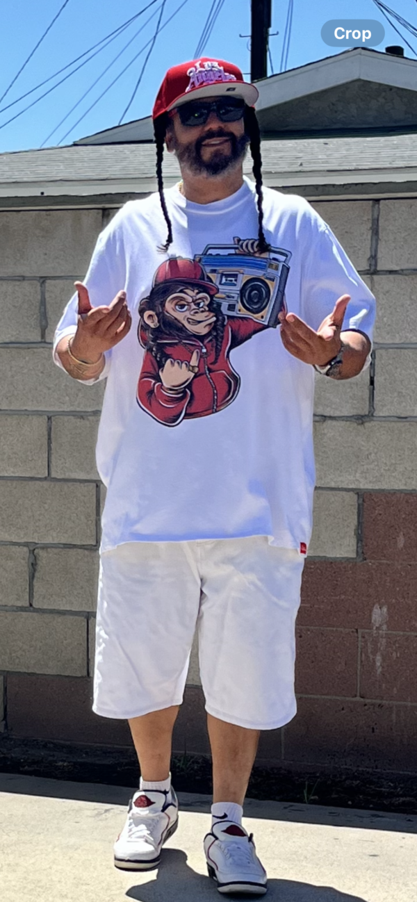 Monkey In The Middle White T-Shirt - Image 3
