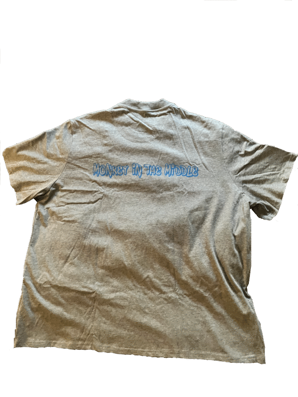 Monkey In The Middle Grey T-Shirt - Image 2
