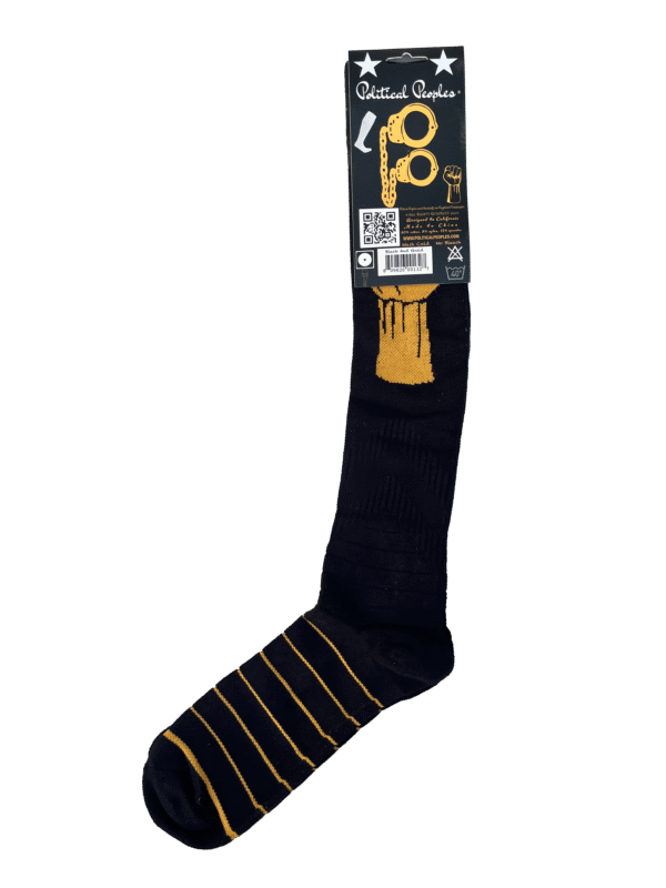 Black and Gold Long Socks by Political Peoples - Image 5