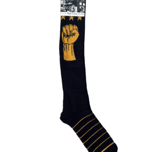 Black and Gold Long Socks by Political Peoples