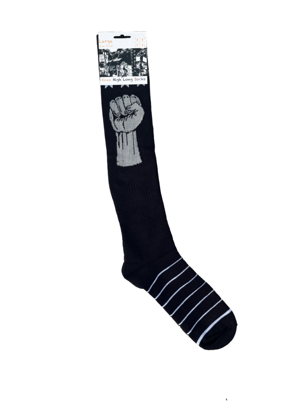 Black and Grey Long Socks by Political Peoples