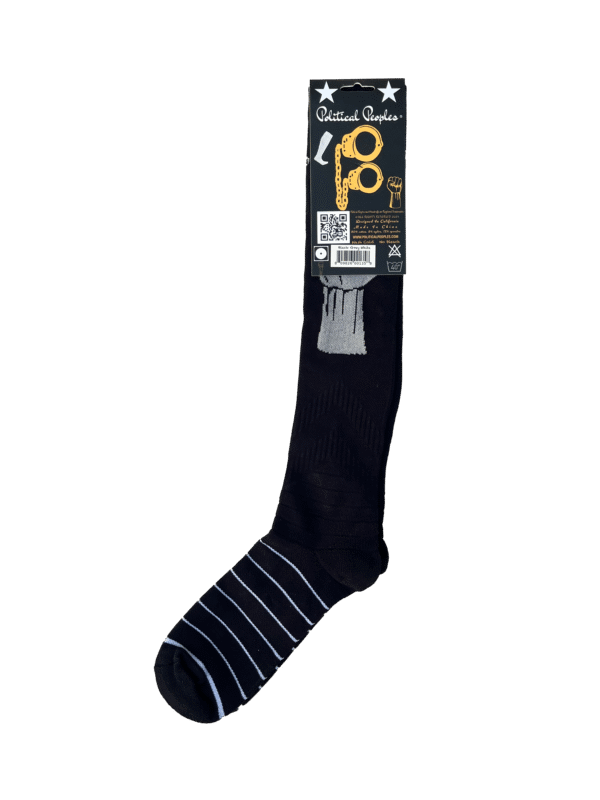 Black and Grey Long Socks by Political Peoples - Image 2