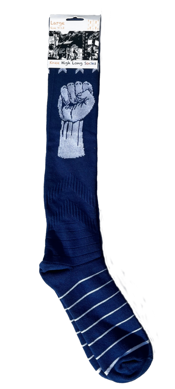 Blue and White Long Socks by Political Peoples