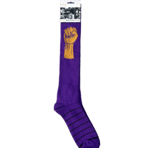 Purple and Gold Long Socks by Political Peoples