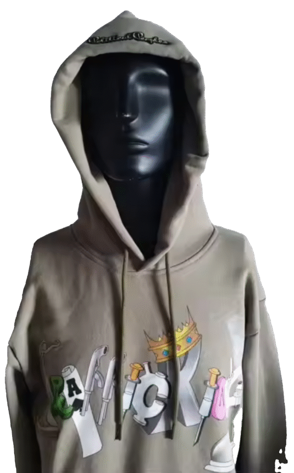 Trafficking Hoodie in Sandy Brown - Image 3
