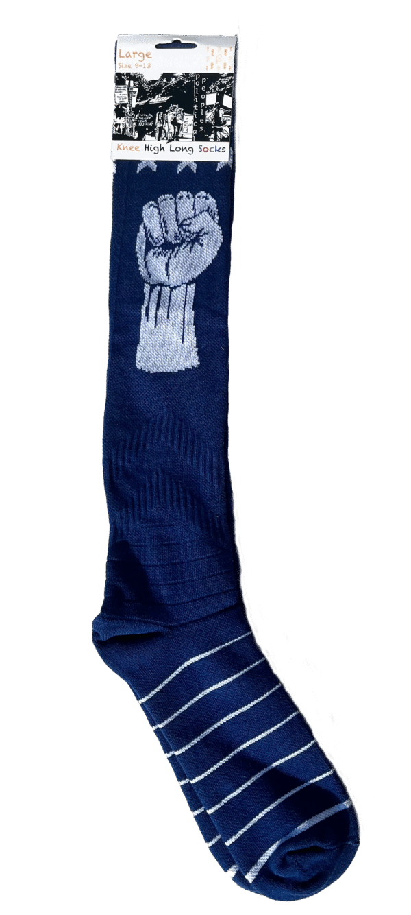 Blue and White Long Socks by Political Peoples