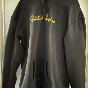 Political Peoples Logo Embroidered on a  Black Hoodie