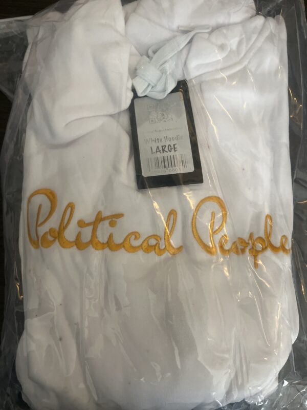 Political Peoples Logo Embroidered on a  Red Hoodie - Image 7