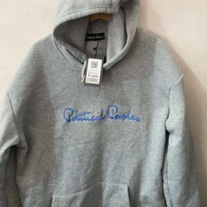 Political Peoples Logo Embroidered on a  Grey Hoodie