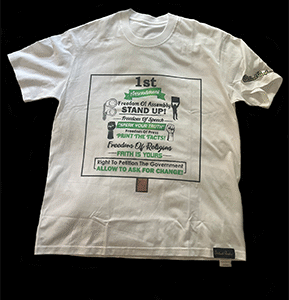 1ST Amendment White T-Shirt